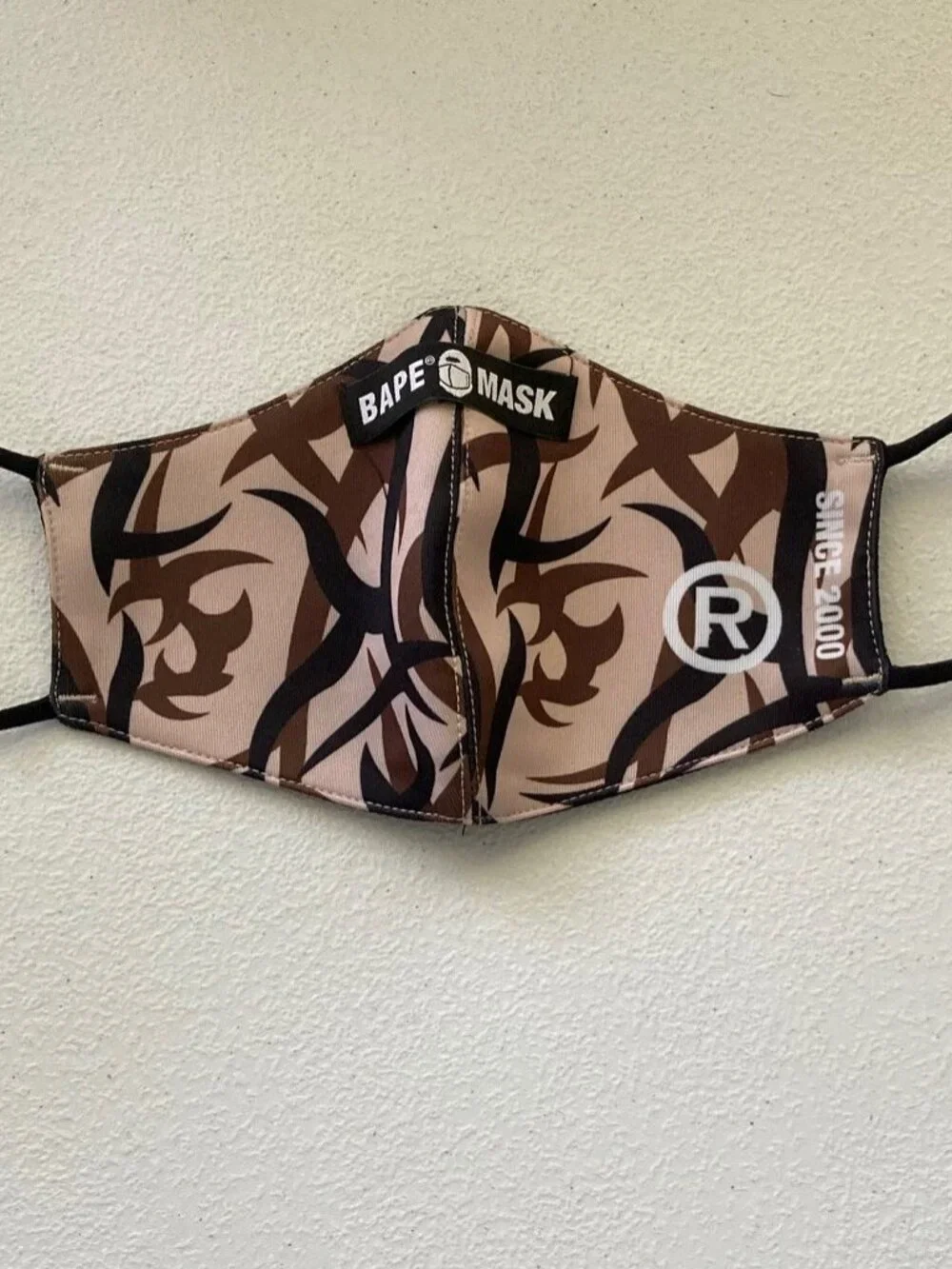 BAPE Tribal Camo Mask Beige OS Adjustable Authentic Deadstock New  F/W20 Y2K